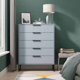 Fluted (Black Sleigh Legs) 5 Drawer Chest in Denim Blue - FUG012DMDM (0).jpg
