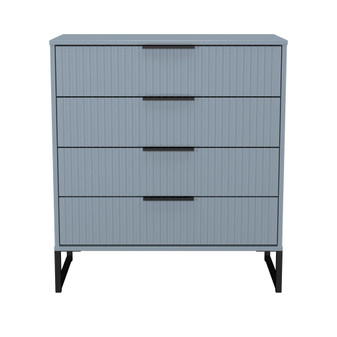Fluted (Black Sleigh Legs) 4 Drawer Chest in Denim Blue - FUG011DMDM (1).jpg