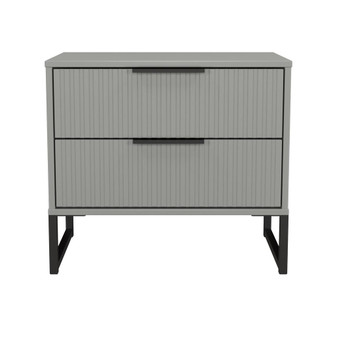 Fluted (Black Sleigh Legs) 2 Drawer Midi Chest in Dusk Grey - FUG009DGDG (1).jpg