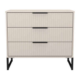 Fluted (Black Sleigh Legs) 3 Drawer Chest in Kashmir Matt - FUG010KMKM (1).jpg