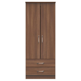 Eve 2ft6in 2 Drawer Wardrobe in Noche Walnut - EVE061NWNW (1).jpg