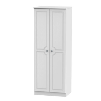 Pembroke Tall Plain Wardrobe in White Matt - PEM080WMWM.jpg