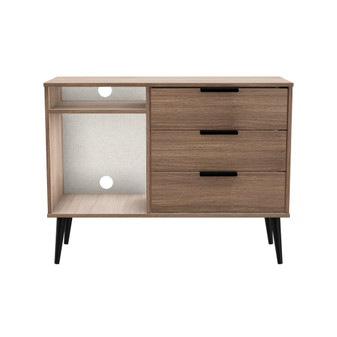 Hong Kong 3 Drawer TV Unit with legs in Carini Walnut - HKB246CWCW.jpg