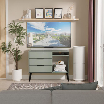 Hong Kong 3 Drawer TV Unit with legs in Reed Green - HKB246RGRG (0).jpg