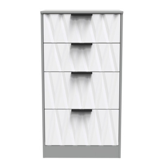 Las Vegas 4 Drawer Midi Deep Chest in White Matt & Dusk Grey - LVC014WMDG (1).jpg