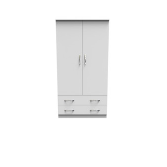 Avon 3ft 2 Drawer Wardrobe in White Matt - AVN066WMWM (1).jpg