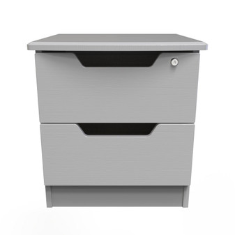 Bella 2 Drawer Bedside Cabinet - with Lock in Grey Ash - BEL007GAGA (1).jpg