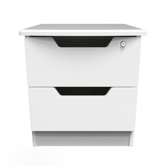 Bella 2 Drawer Bedside Cabinet - with Lock in White Ash - BEL007WAWA (1).jpg