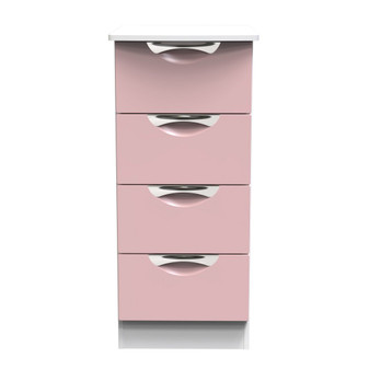 Camden 4 Drawer Bedside Cabinet in Kobe Pink & White - CAM002KPWM (1).jpg
