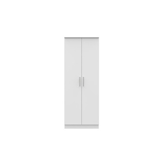 Contrast Tall Plain Wardrobe in White Matt - CTR080WMWM (1).jpg