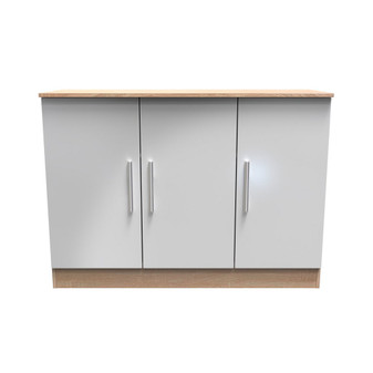 Contrast 3 Door Unit in Grey Gloss & Bardolino Oak - CTR205GGBO (1).jpg