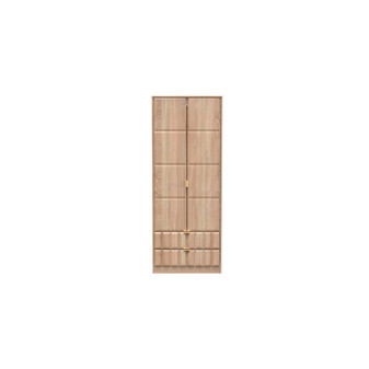 Cube Tall 2 Drawer Wardrobe in Bardolino Oak - CUF081BOBO (1).jpg