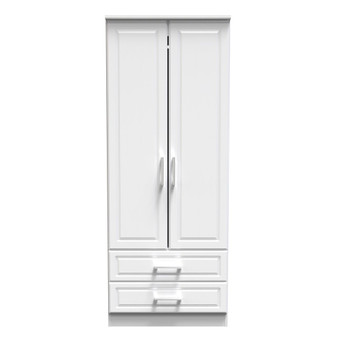 Gina Tall 2 Drawer Wardrobe in White Ash - GIN081WAWA (1).jpg
