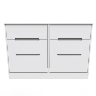 Monaco 6 Drawer Midi Chest in White Matt - MON015WMWM (1).jpg