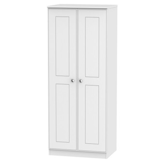 Victoria 2ft6in Plain Wardrobe in White Ash - VIC060WAWA.jpg
