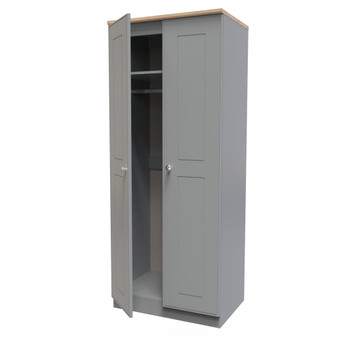 Victoria 2 Door Wardrobe in Dusk Grey & Bardolino Oak - VIC060DGBO.jpg