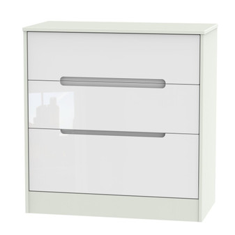 Monaco 3 Drawer Deep Chest in White Gloss & Kashmir - MON049WGKM.jpg