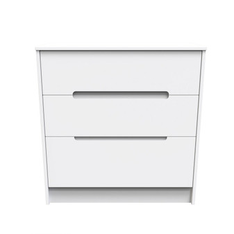 Monaco 3 Drawer Deep Chest in White Matt - MON049WMWM (1).jpg