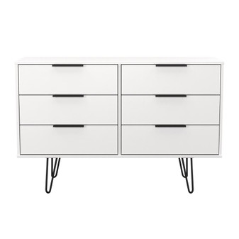 Hong Kong C 6 Drawer Chest in White Matt - HKC015WMWM (1).jpg