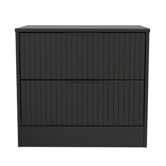Nashville 2 Drawer Midi Chest in Deep Black & Black Matt - NVC009DBBM (1).jpg