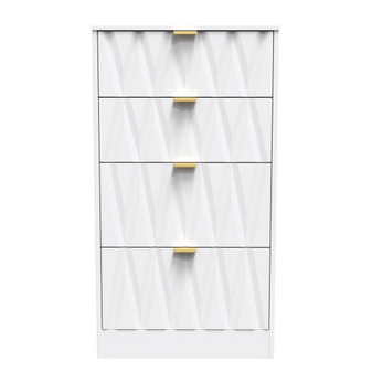 Las Vegas 4 Drawer Midi Deep Chest in White Matt - LVF014WMWM (1).jpg
