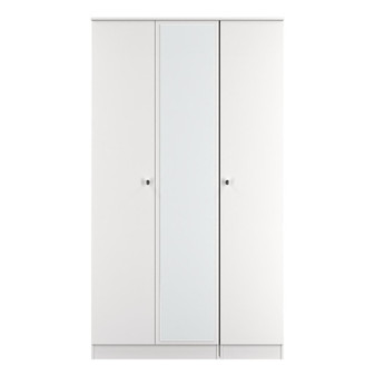 Yarmouth Tall Triple Mirrored Wardrobe in White Gloss & White - YAR147WGWM (1).jpg