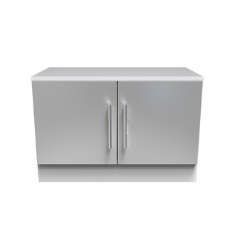 Contrast Low 2 door Unit in Grey Gloss & White - CTR203GGWM (1).jpg