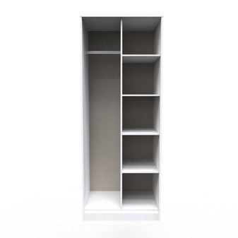 Deigo Tall Open Wardrobe in White Matt - DEG084WMWM (1).jpg