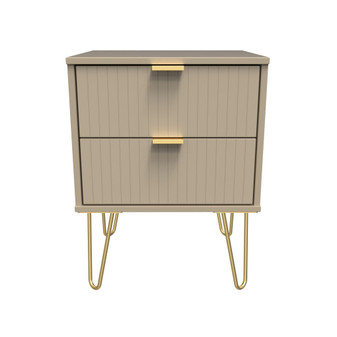 Linear 2 Drawer Bedside Cabinet in Mushroom Matt - LIF005MMMM (1).jpg