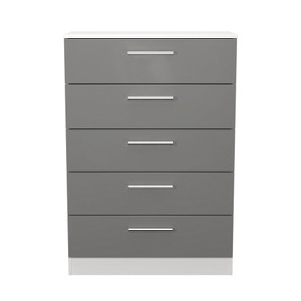 Contrast 5 Drawer Chest in Dusk Grey & White - CTR012DGWM (1).jpg
