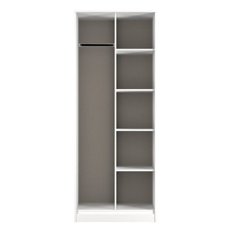 Diamond Tall Open Wardrobe in Indigo Matt & White - DIF084IMWM (1).jpg