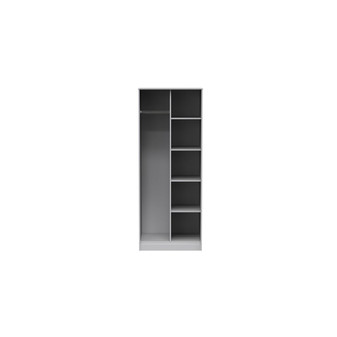 Diamond Tall Open Wardrobe in Shadow Matt & Grey - DIF084SMGM (1).jpg