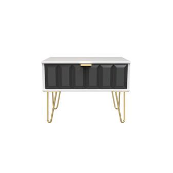 Cube 1 Drawer Midi Chest with Legs in Graphite & White - CUF022GBWM (1).jpg