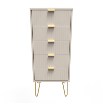 Linear 5 Drawer Bedside Cabinet in Kashmir Matt - LIF003KMKM (1).jpg