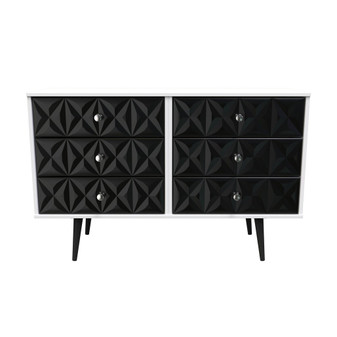 Pixel 6 Drawer Midi Chest in Deep Black & White Matt - PXT015DBWM (1).jpg