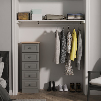 Norfolk 5 Drawer Bedside Cabinet in Dusk Grey & Bardolino Oak - NOR003DGBO (0).jpg