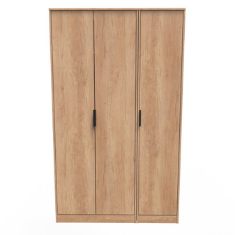 Hong Kong B 3 Door Wardrobe in Nebraska Oak - HKB140NBNB (1).jpg