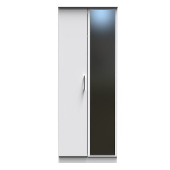 Devon Tall Mirrored Wardrobe in White Matt - DEV087WMWM (1).jpg