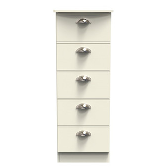 Victoria 5 Drawer Bedside Cabinet in Cream Ash - VIC003CACA (1).jpg