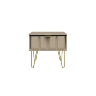 Cube 1 Drawer Bedside Cabinet  with Legs in Mushroom Matt - CUF016MMMM (1).jpg