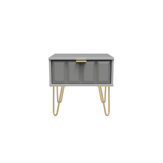 Cube 1 Drawer Bedside Cabinet  with Legs in Shadow Matt & Grey - CUF016SMGM (1).jpg