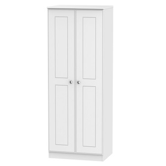 Victoria Tall Plain Wardrobe in White Ash - VIC080WAWA.jpg