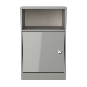 Padstow Open Drawer Bedside Cabinet in Uniform Gloss & Dusk Grey - PAD017UGDG (1).jpg