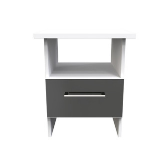 Worcester Bottom Drawer Lamp Table in Black Gloss & White - WOR224BGWM (1).jpg