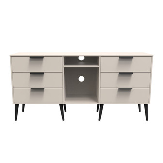 Hong Kong 6 Drawer TV Unit with legs in Kashmir Matt - HKB247KMKM (1).jpg