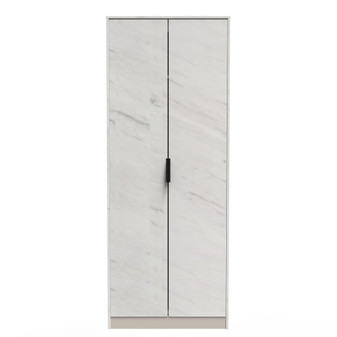 Hong Kong (Black Legs) Tall Plain Wardrobe in Marble - HKB080MBMB (1).jpg