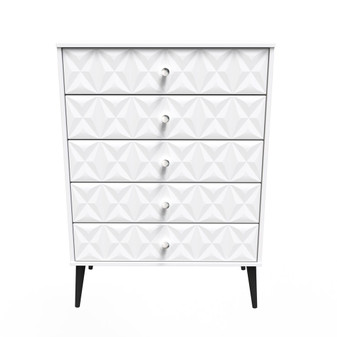 Pixel 5 Drawer Chest in White Matt - PXT012WMWM (1).jpg