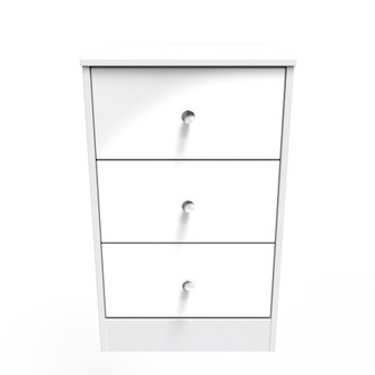 Padstow 3 Drawer Bedside Cabinet in White Gloss & White - PAD001WGWM (1).jpg