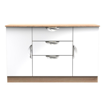 Camden 2 Door/3 Drawer Unit in White Gloss & Bardolino Oak - CAM206WGBO (1).jpg
