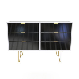 Linear 6 Drawer Midi Chest in Deep Black & White - LIF015DBWM (1).jpg